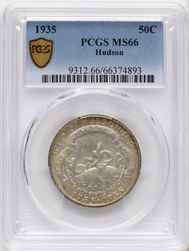 1935 50C Hudson Commemorative Silver PCGS MS66