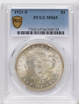 1921-S Morgan Dollar PCGS MS65