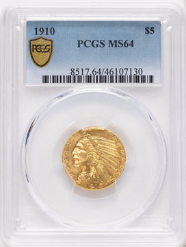 1910 $5 Blue Gradient Indian Half Eagle PCGS MS64
