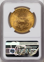 1889-S $20 Brown Label Liberty Double Eagle NGC MS61