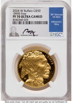 2024-W Proof Gold Buffalo 1 oz NGC PF70 Ed Moy