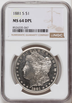 1881-S DM Morgan Dollar NGC MS64