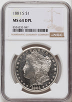 1881-S DM Morgan Dollar NGC MS64