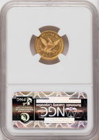 1861 $2.50 New Reverse Type 2 Liberty Quarter Eagle NGC MS62