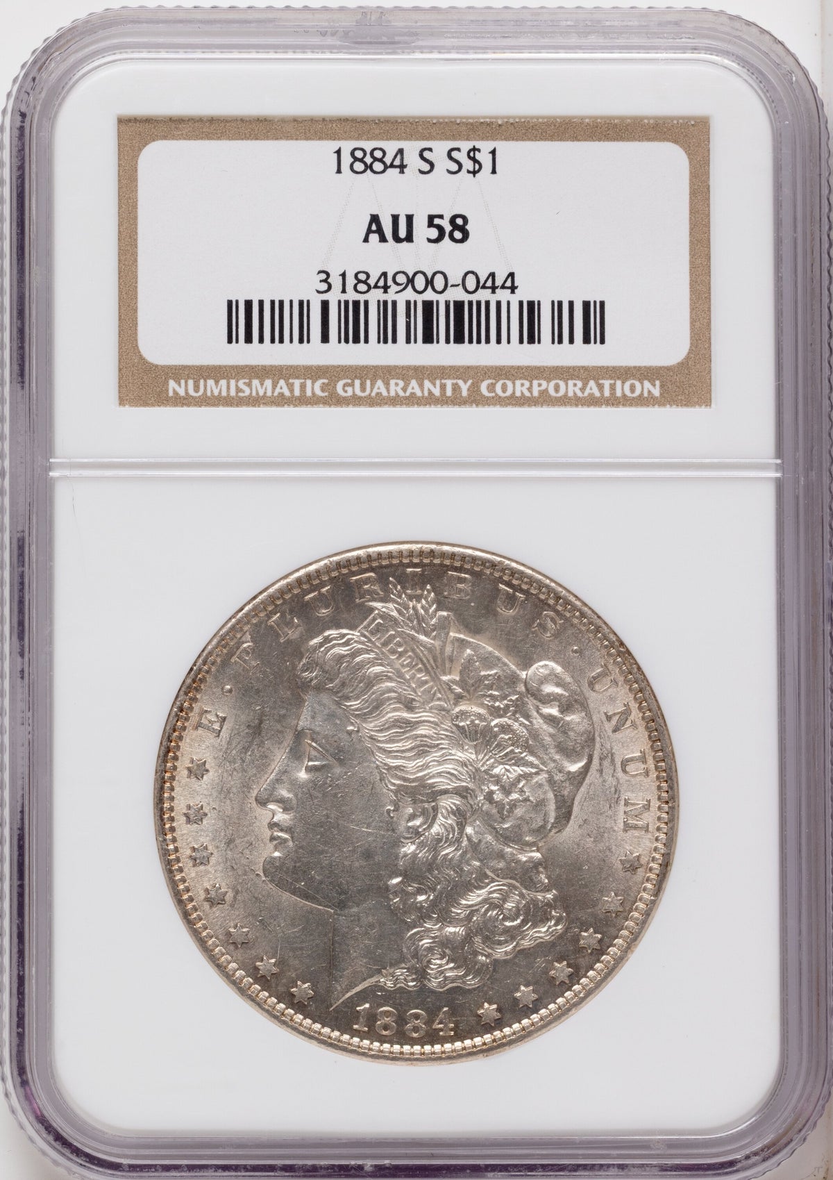 1884-S Morgan Dollar NGC AU58