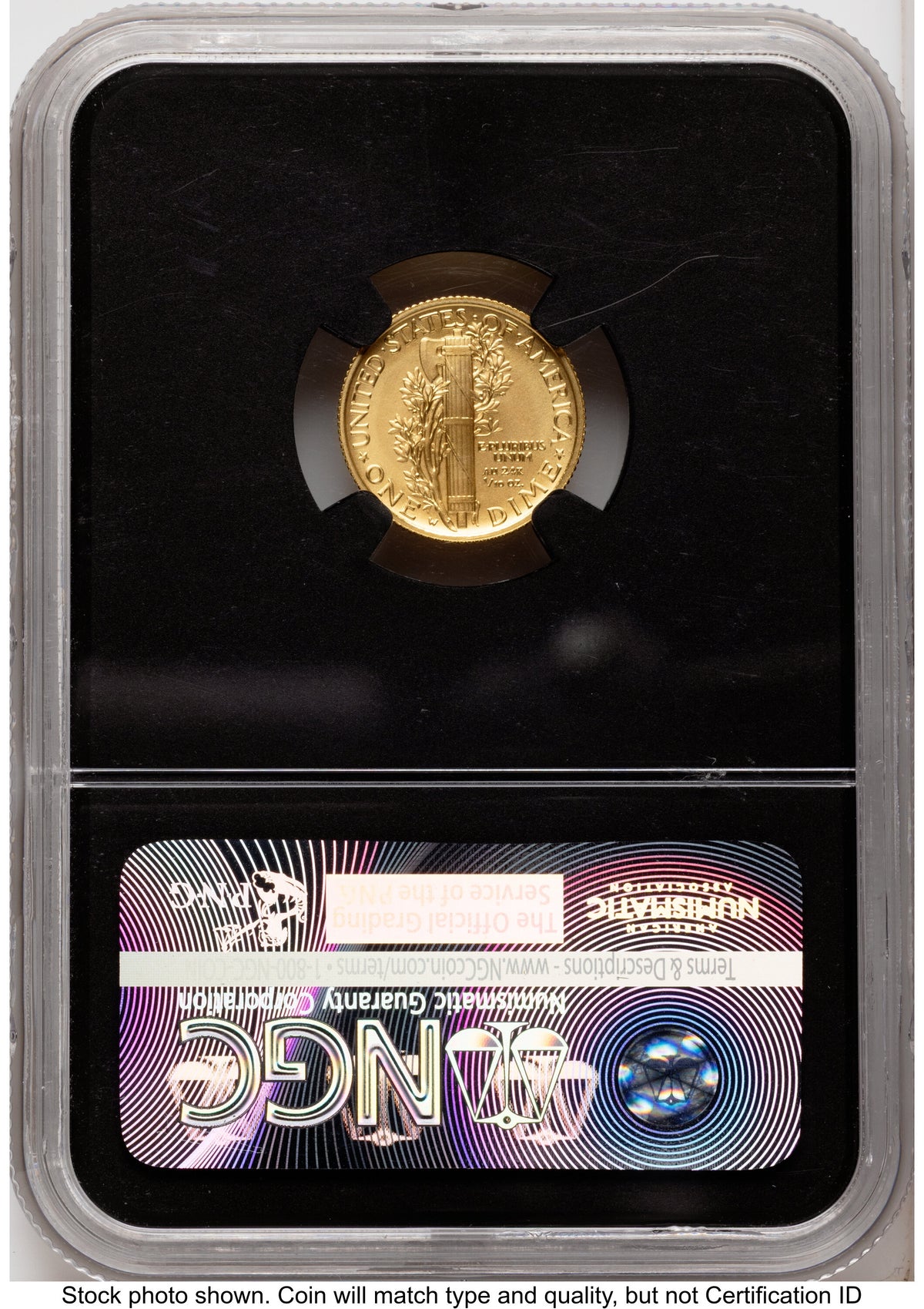 2016-W 10C Mercury Dime 100th Anniversary Gold Centennial ER NGC MS70 Ed Moy