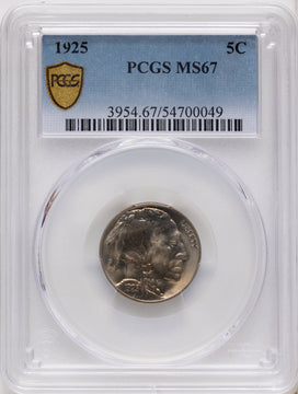 1925 5C Buffalo Nickel PCGS MS67