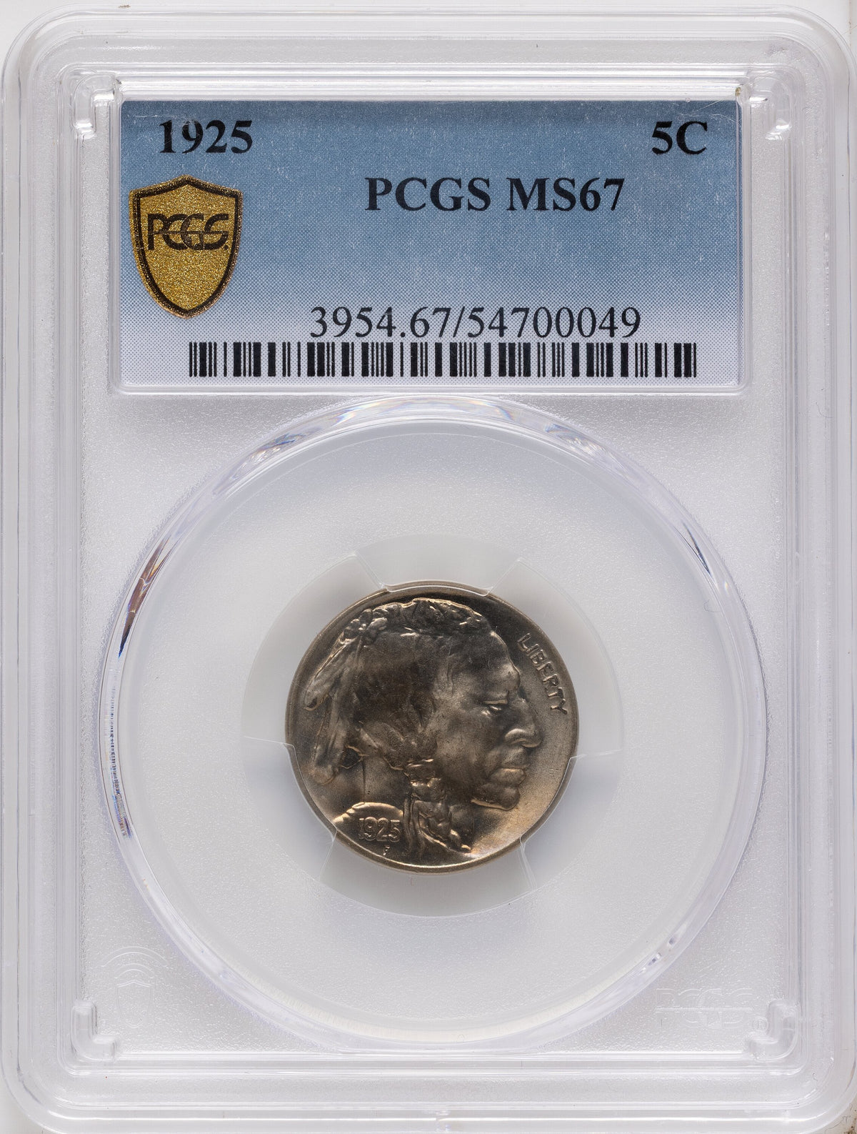 1925 5C Buffalo Nickel PCGS MS67