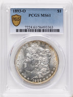 1893-O Morgan Dollar PCGS MS61