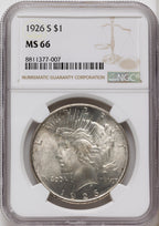 1926-S Peace Dollar NGC MS66