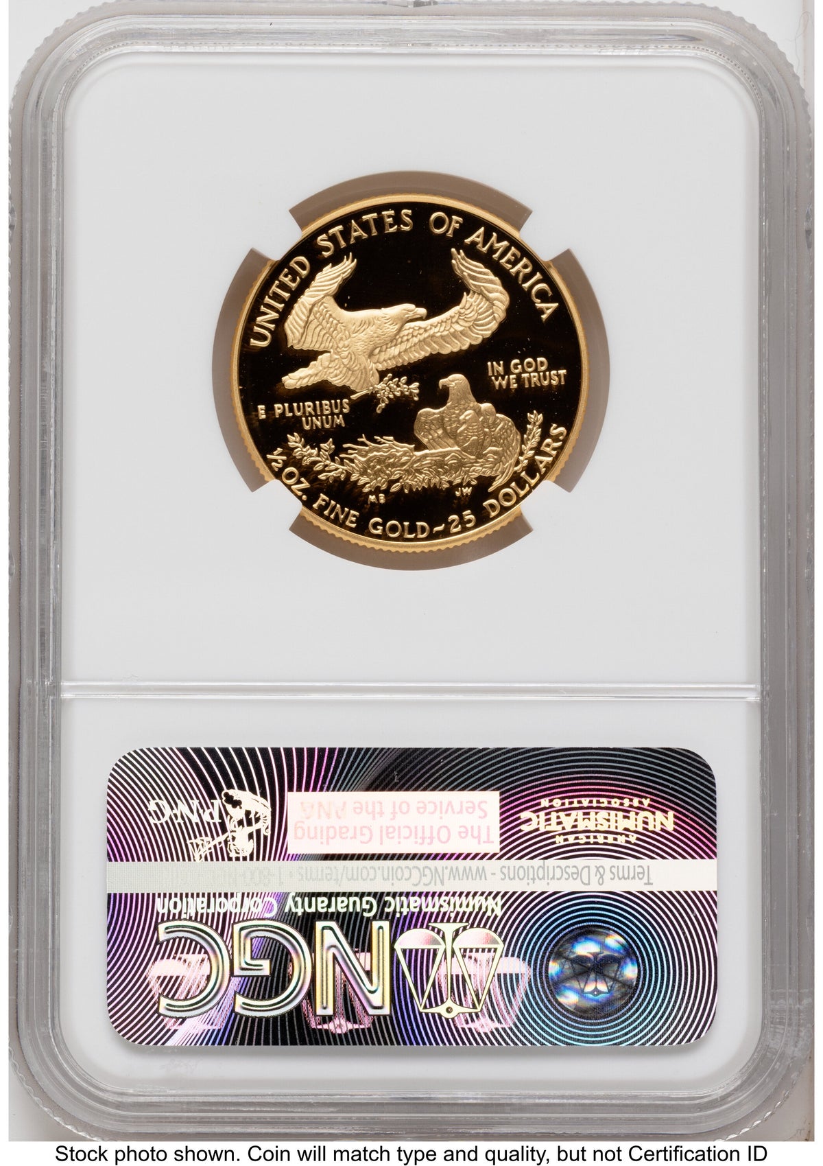 1995-W Proof Gold Eagle 1/2 oz Saint Gaudens Label NGC PF70