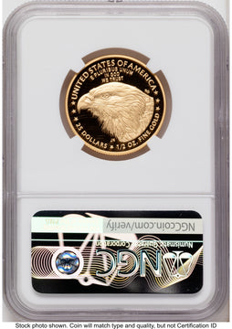 2023-W Proof Gold Eagle 1/2 oz FDI Ron Harrigal NGC PF70