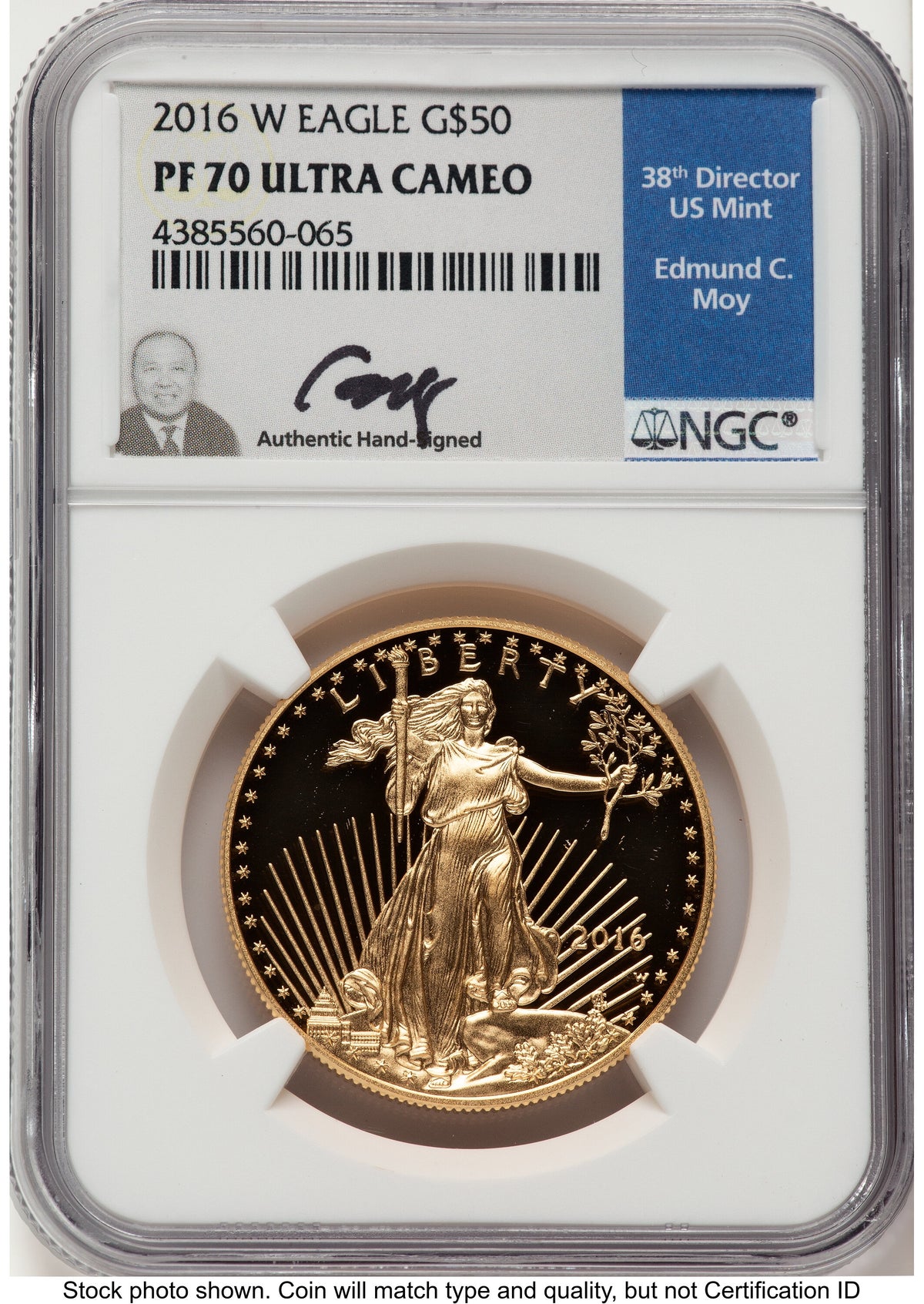 2016-W Proof Gold Eagle 1 oz NGC PF70 Ed Moy