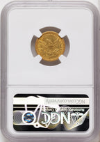 1842-O $2.50 Liberty Quarter Eagle NGC AU55