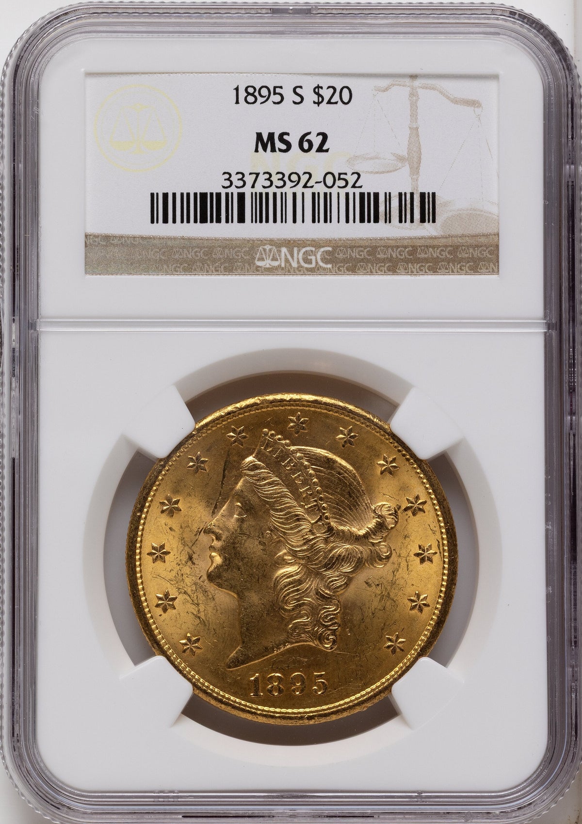 1895-S $20 Liberty Double Eagle NGC MS62