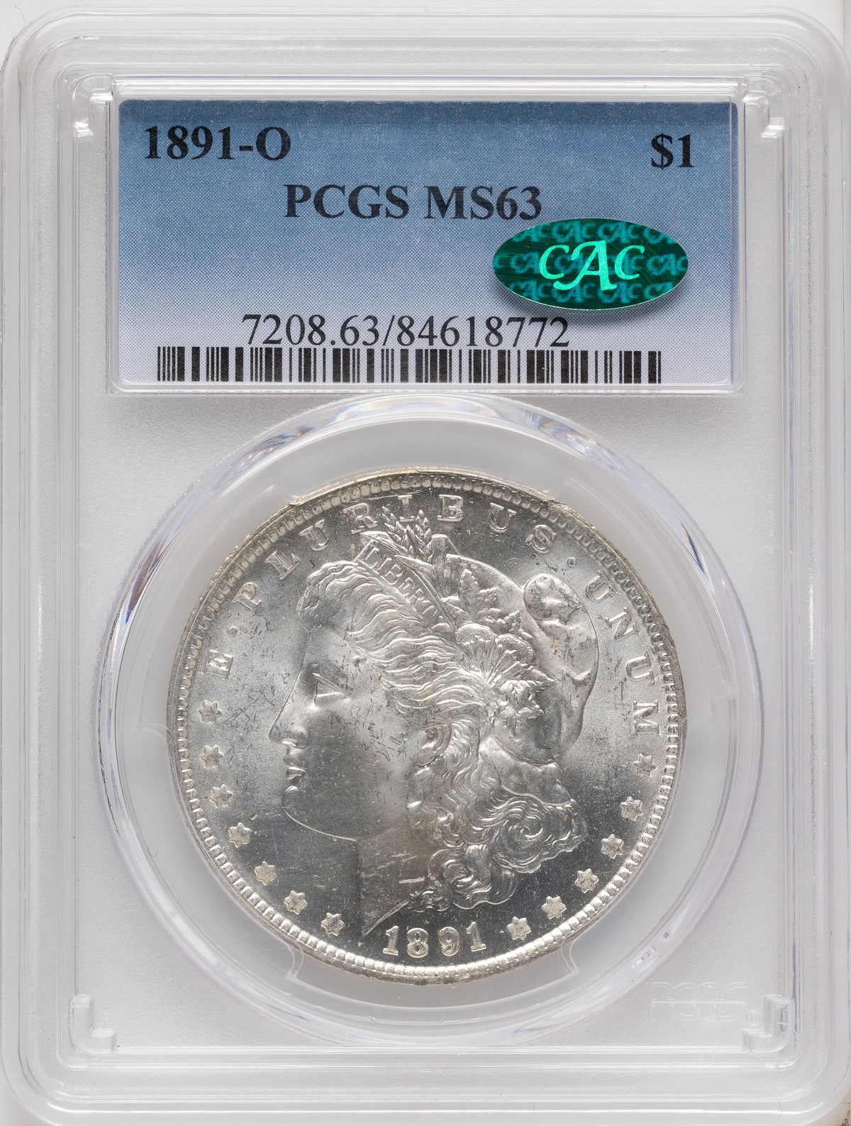 1891-O CAC Morgan Dollar PCGS MS63