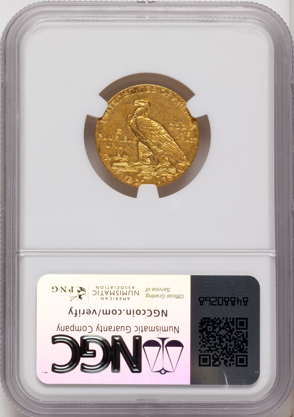 1912-S $5 Indian Half Eagle NGC AU58