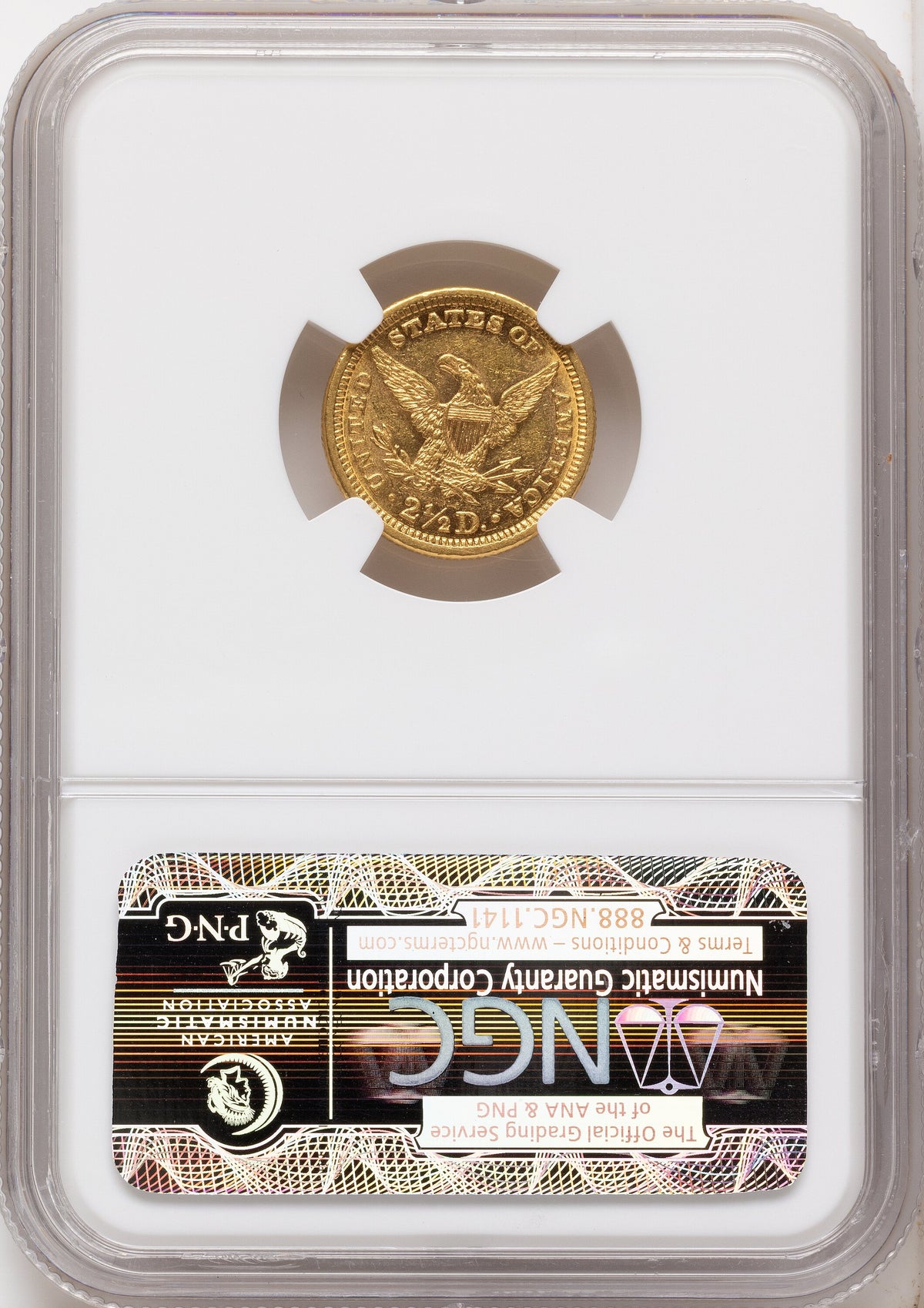1884 $2.50 Liberty Quarter Eagle NGC MS61