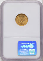 1861 $2.50 Old Rev. Liberty Quarter Eagle NGC MS60