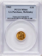 1903 G$1 MCKIN Commemorative Gold PCGS MS64