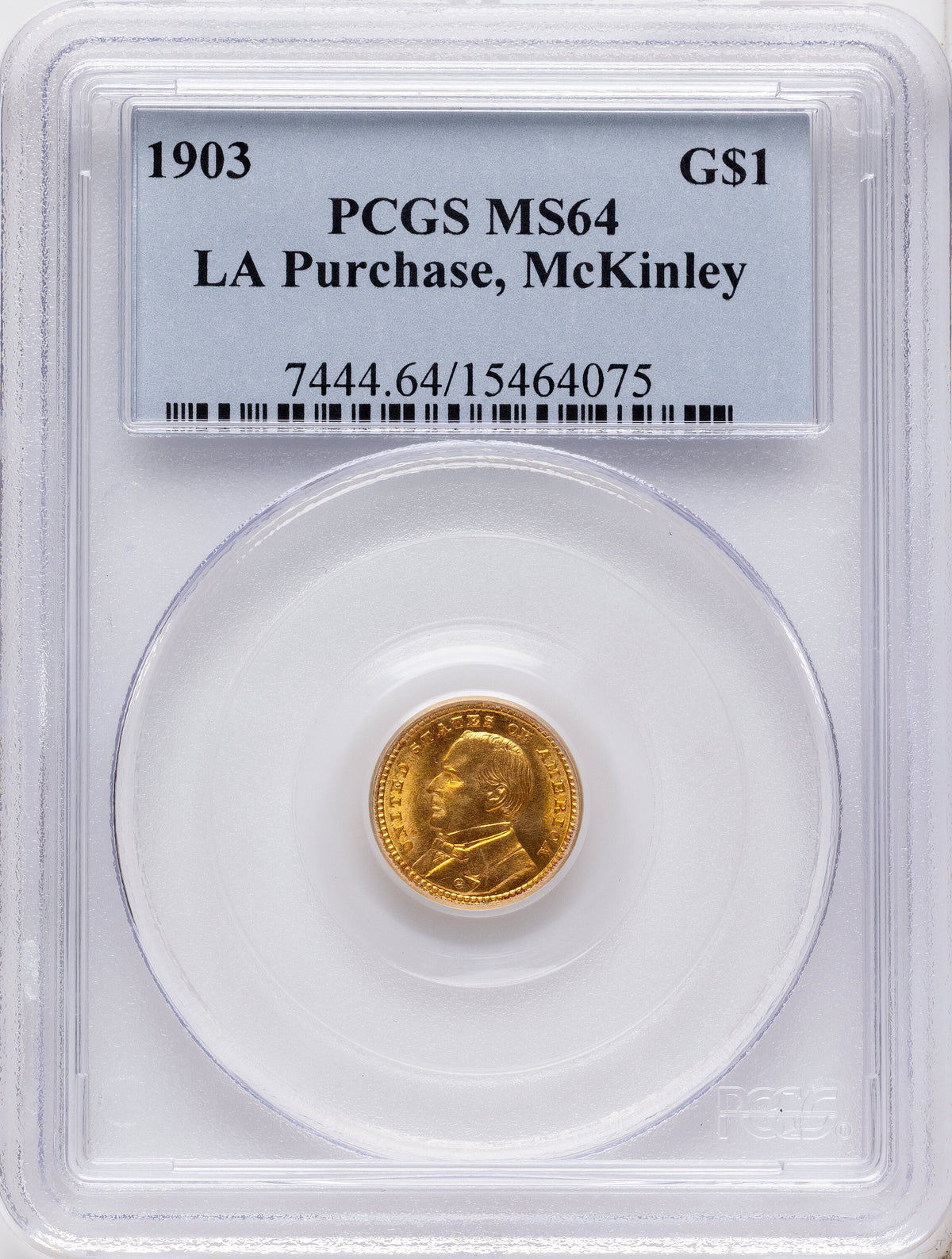 1903 G$1 MCKIN Commemorative Gold PCGS MS64