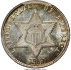 1869 3CS Three Cent Silver PCGS MS66+