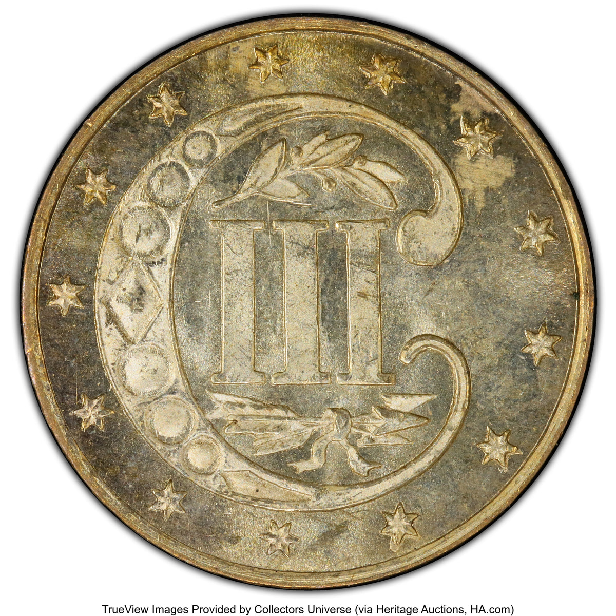 1869 3CS Three Cent Silver PCGS MS66+