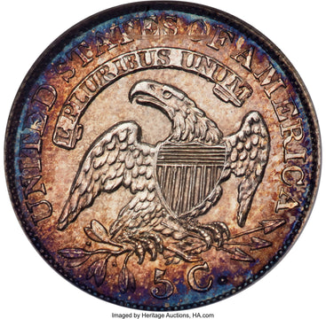 1834 H10C LM-4 Bust Half Dime NGC MS67