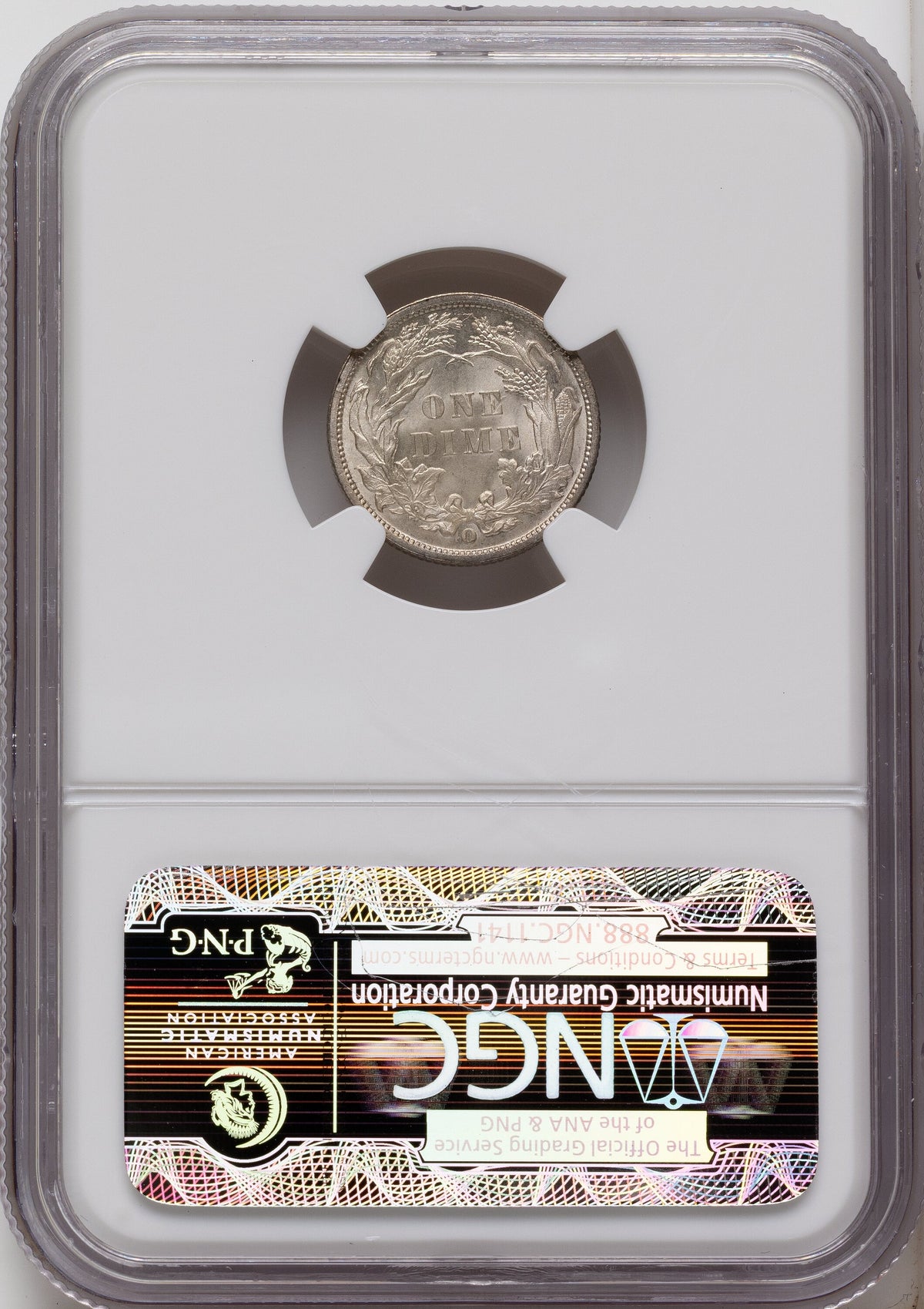 1891-O 10C Seated Dime NGC MS67