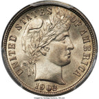 1902 10C CAC Barber Dime PCGS MS66+
