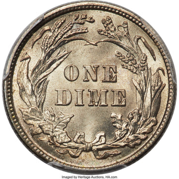 1902 10C CAC Barber Dime PCGS MS66+