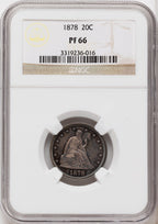 1878 20C Proof Twenty Cent Pieces NGC PR66