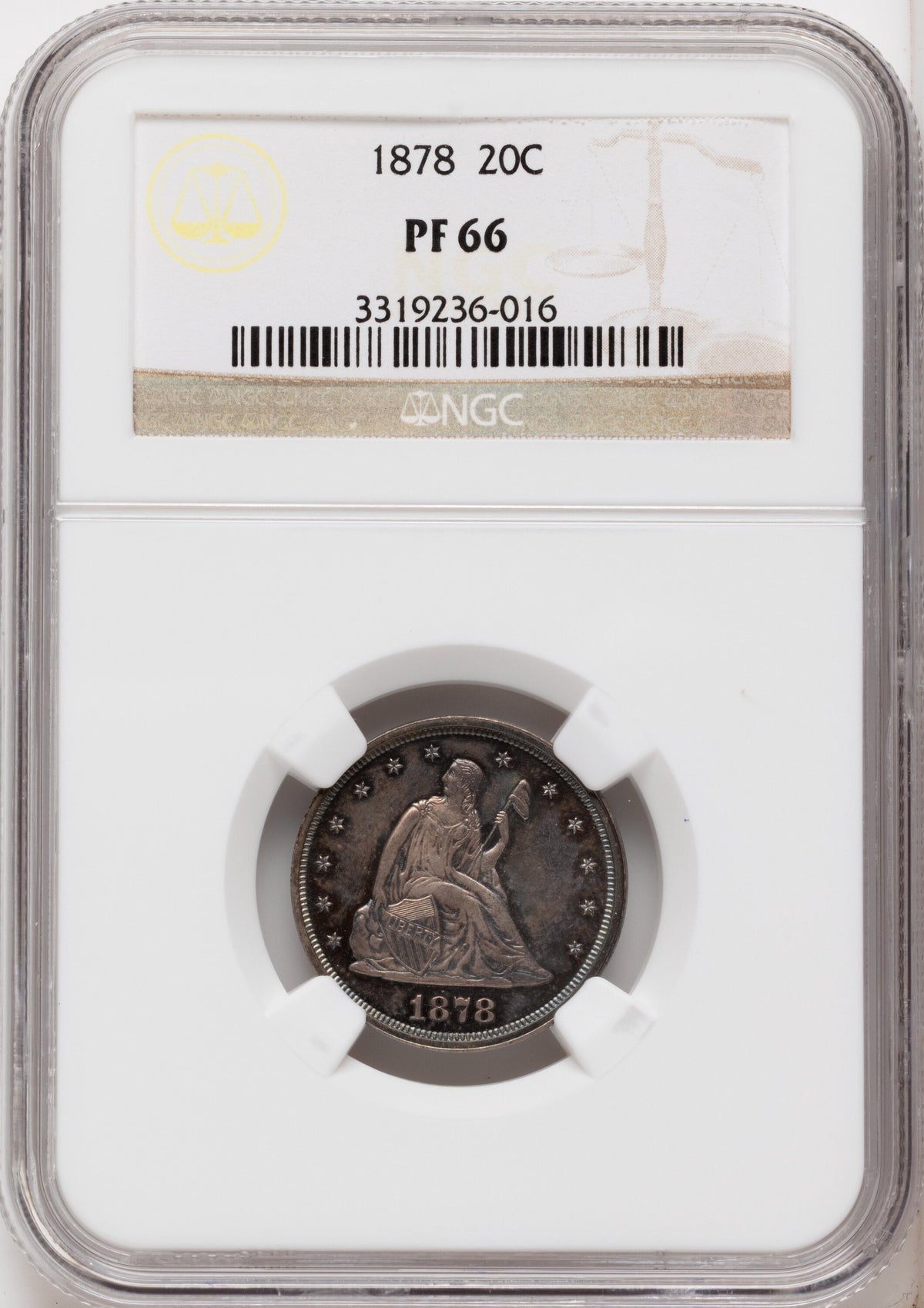 1878 20C Proof Twenty Cent Pieces NGC PR66