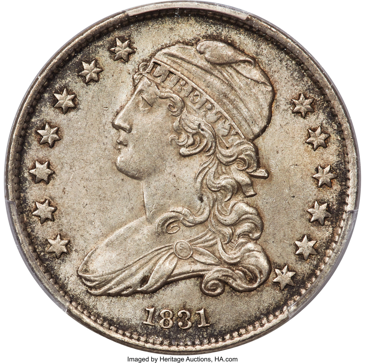 1831 25C B-4 CAC Bust Quarter PCGS MS63+