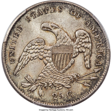1831 25C B-4 CAC Bust Quarter PCGS MS63+