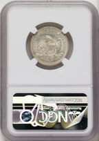 1854 25C ARROWS Seated Quarter NGC MS65