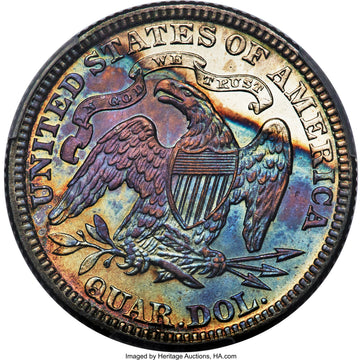1889 25C CAC Seated Quarter PCGS MS67+
