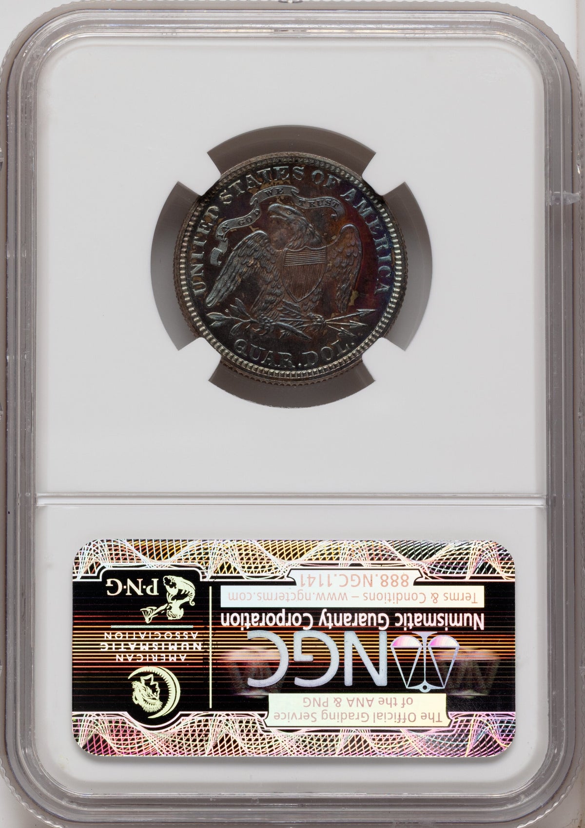 1875 25C Proof Seated Quarter NGC PR67