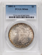 1891-S Morgan Dollar PCGS MS66
