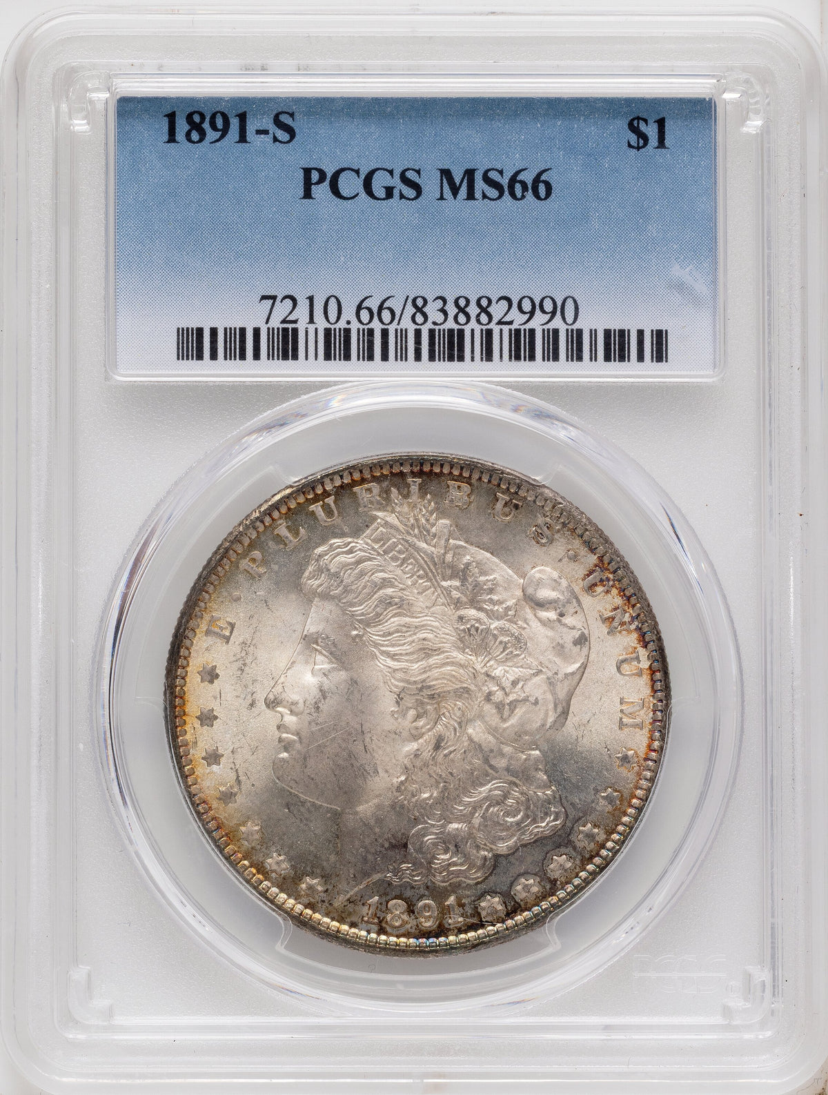 1891-S Morgan Dollar PCGS MS66