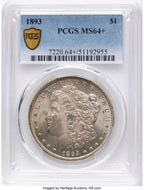1893 Morgan Dollar PCGS MS64+
