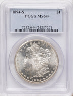 1894-S Morgan Dollar PCGS MS64+