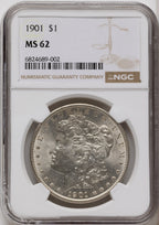 1901 Morgan Dollar NGC MS62