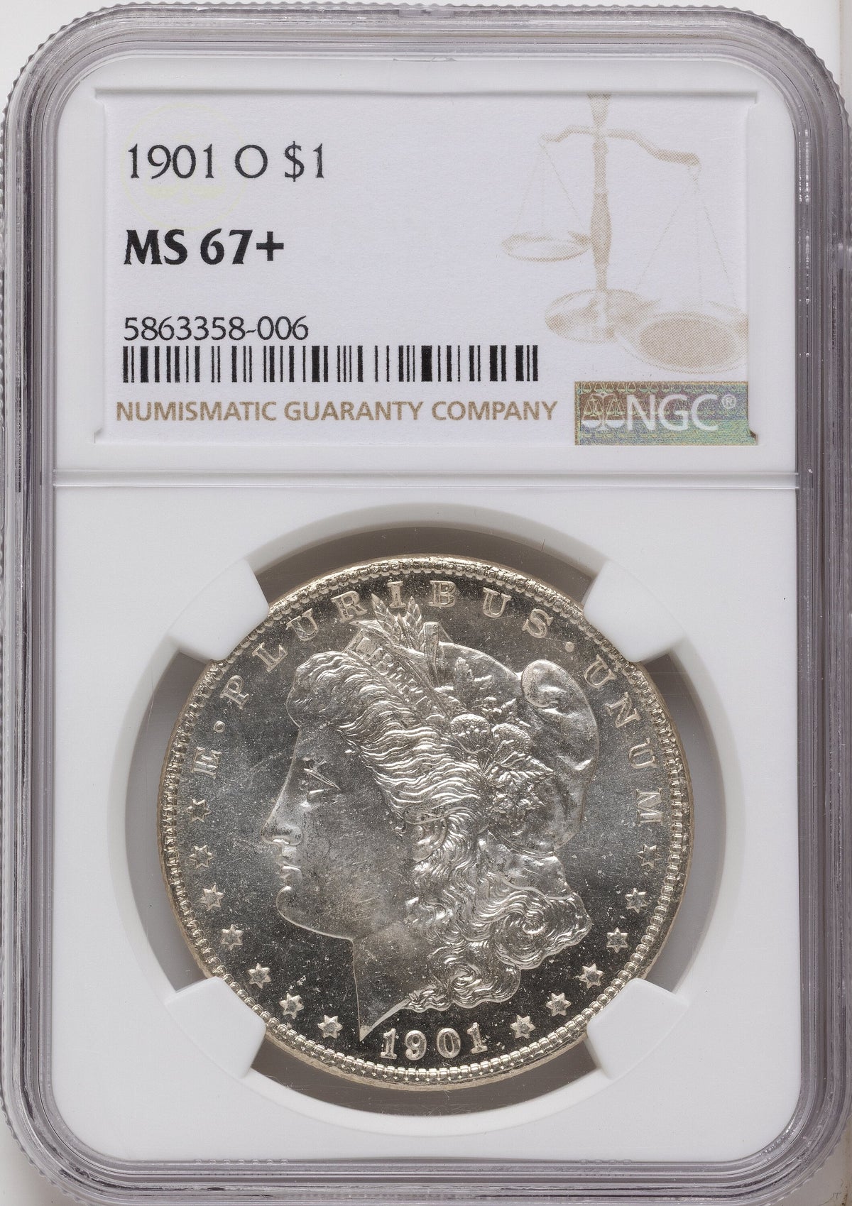 1901-O Morgan Dollar NGC MS67+