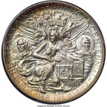 1938-D 50C Texas Commemorative Silver PCGS MS68