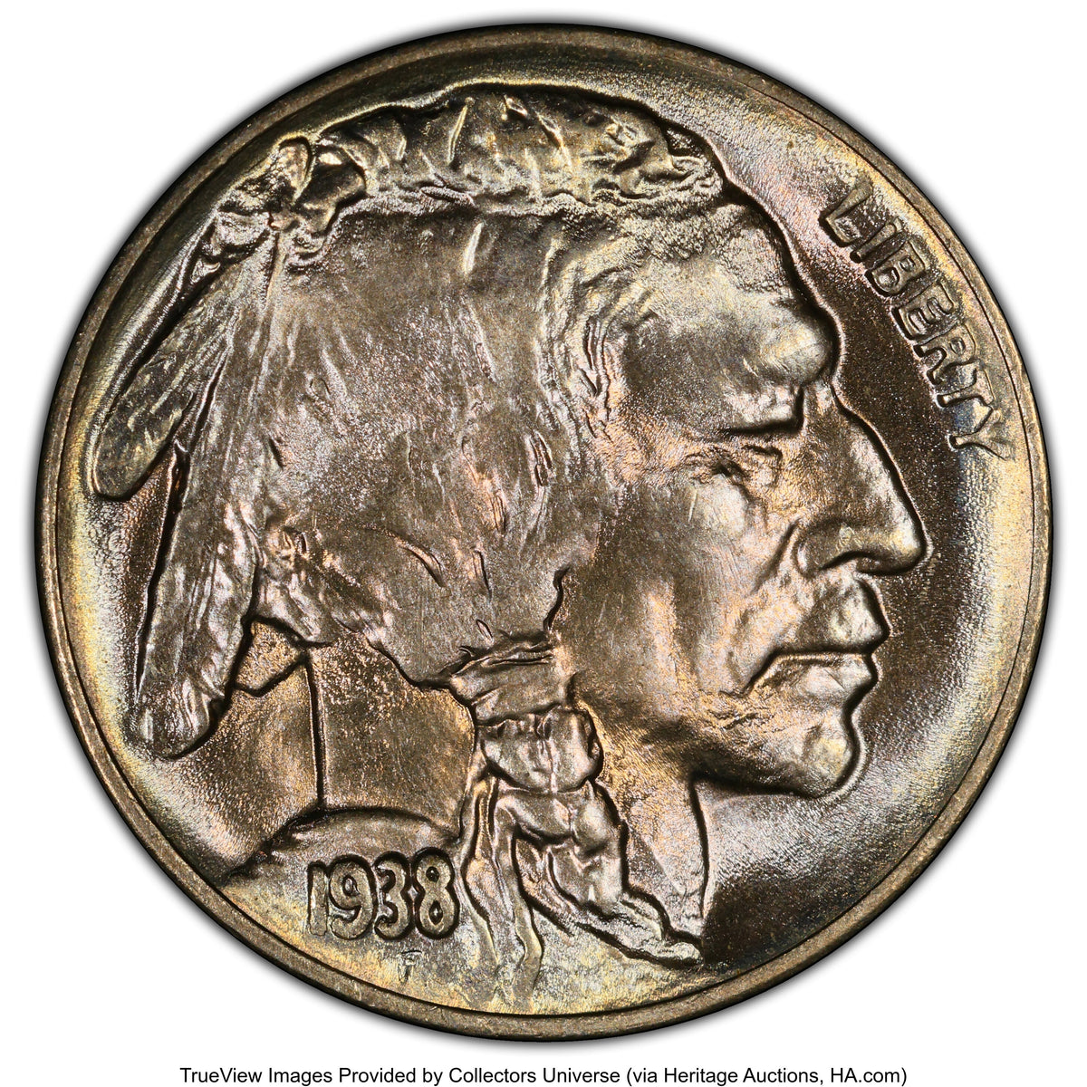 1938-D/D 5C CAC Buffalo Nickel PCGS MS67+