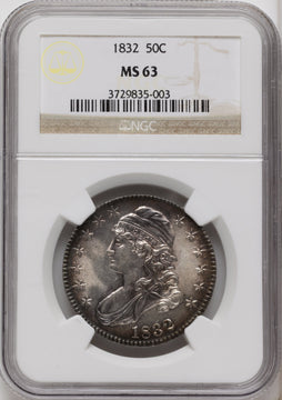 1832 50C O-118 Bust Half Dollar NGC MS63