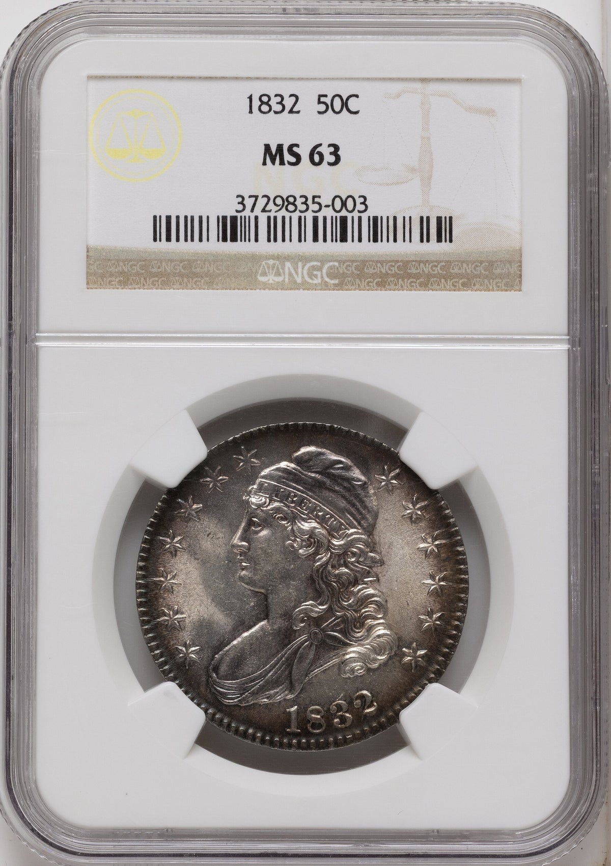 1832 50C O-118 Bust Half Dollar NGC MS63