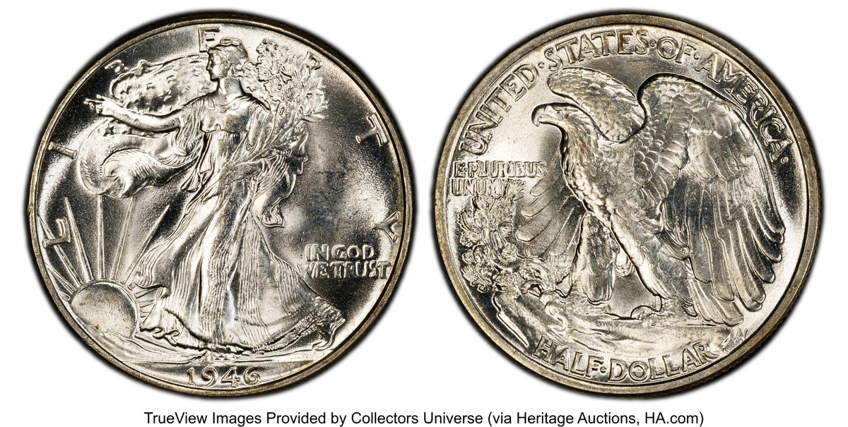 1946 50C DDR FS-801 Walking Liberty Half Dollar PCGS MS65