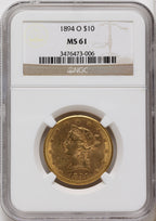 1894-O $10 Liberty Eagle NGC MS61